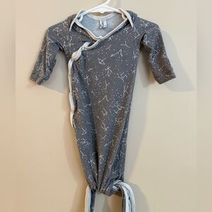 Copper Pearl Grey Constellation Baby Gown- Newborn